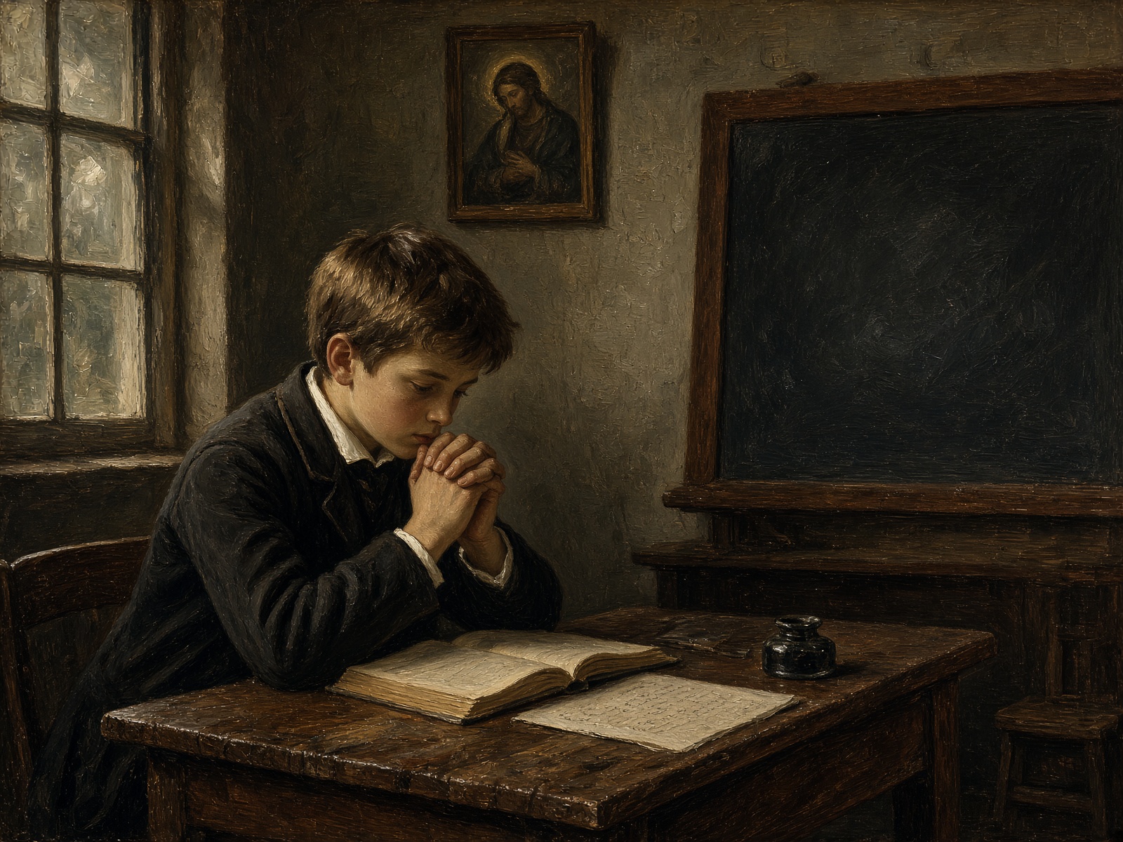 Asking the Lord to Help Him in His Lessons